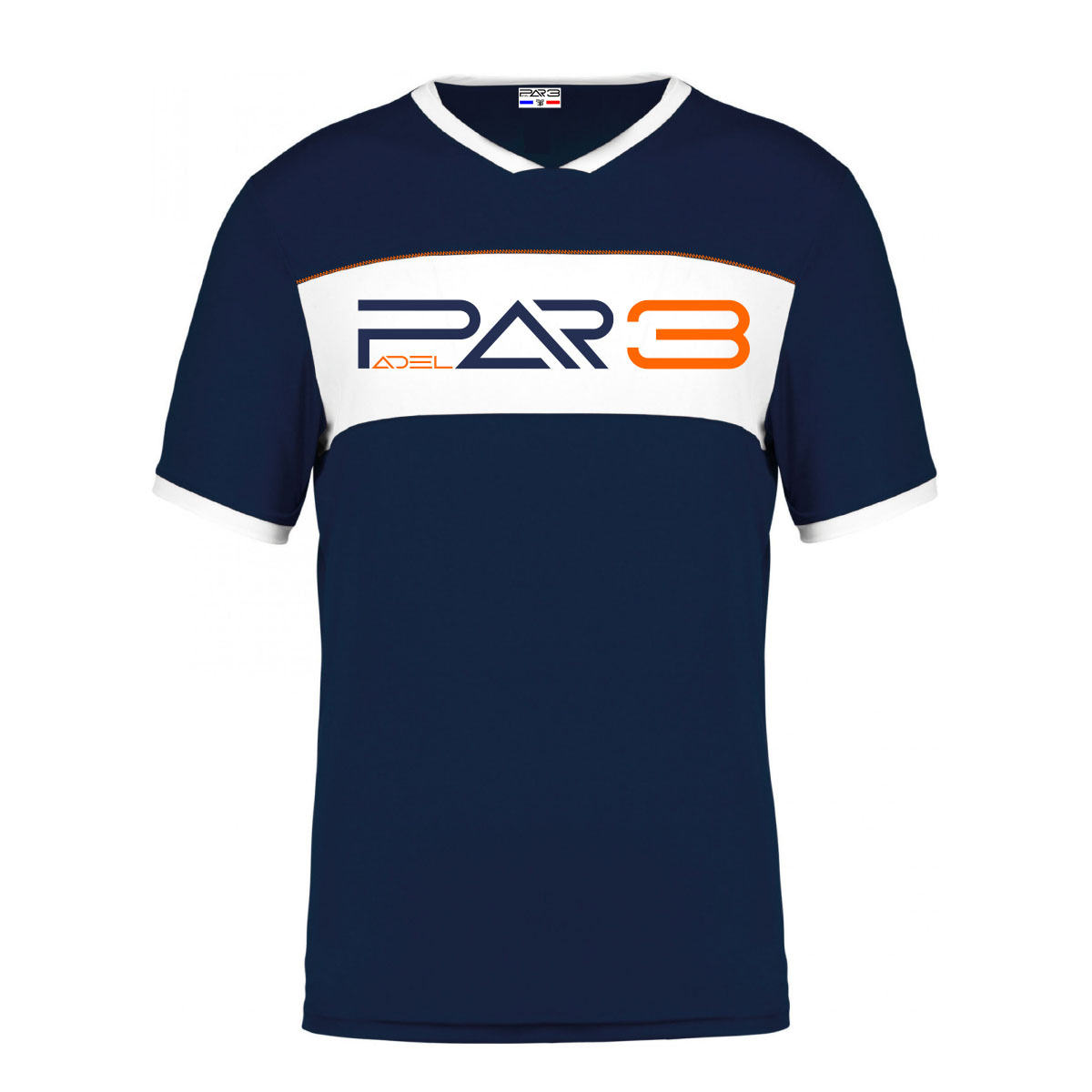 tee-shirt-col-v-sport-homme-enfant-orange-padel-par3